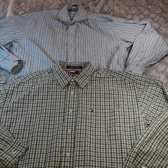 2 Tommy Hilfinger button down shirts Sz. Lg. - Picture 1 of 8